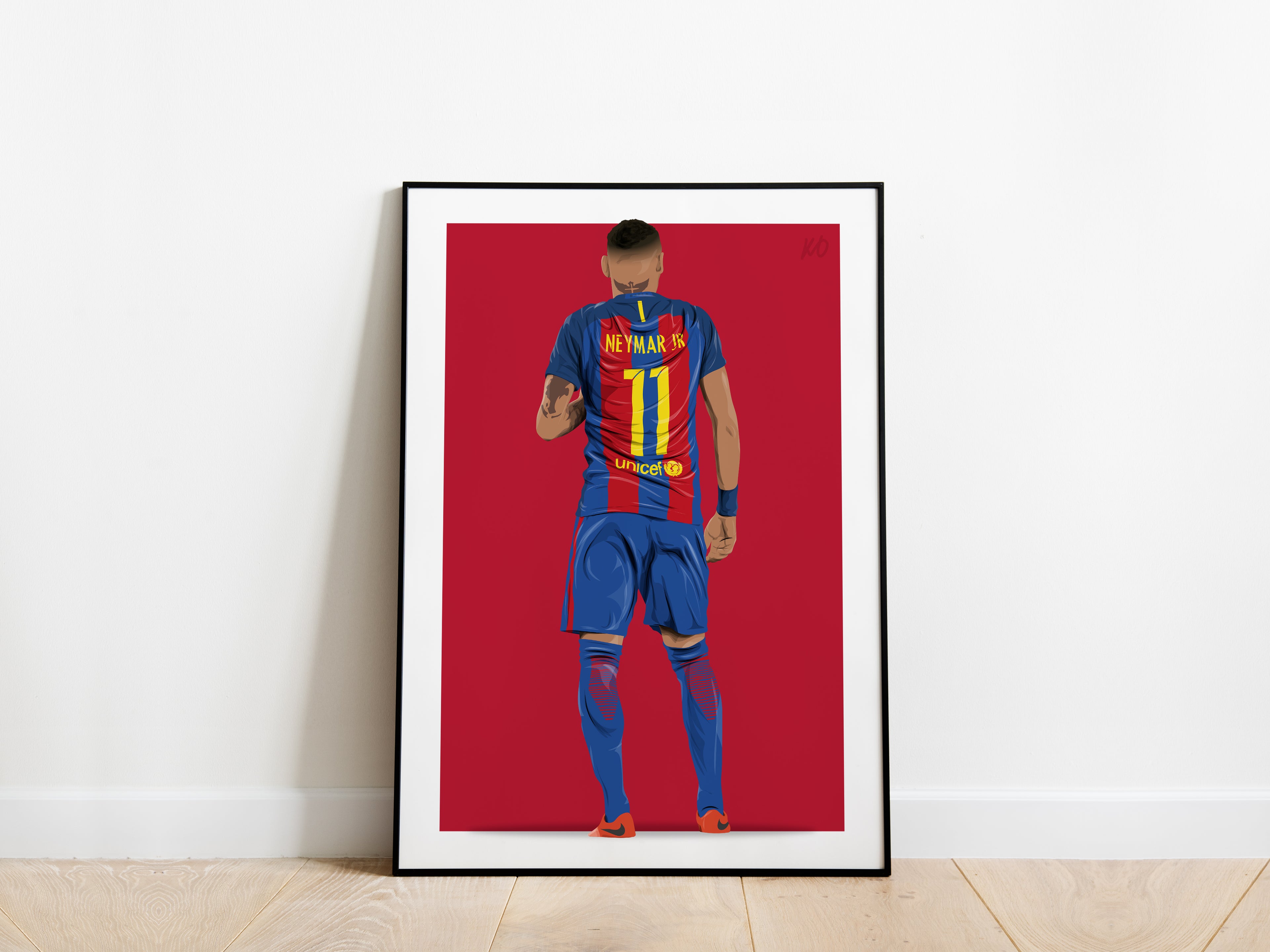 Neymar Jr '11' 2015/16 Barcelona Poster - KDDesigns6