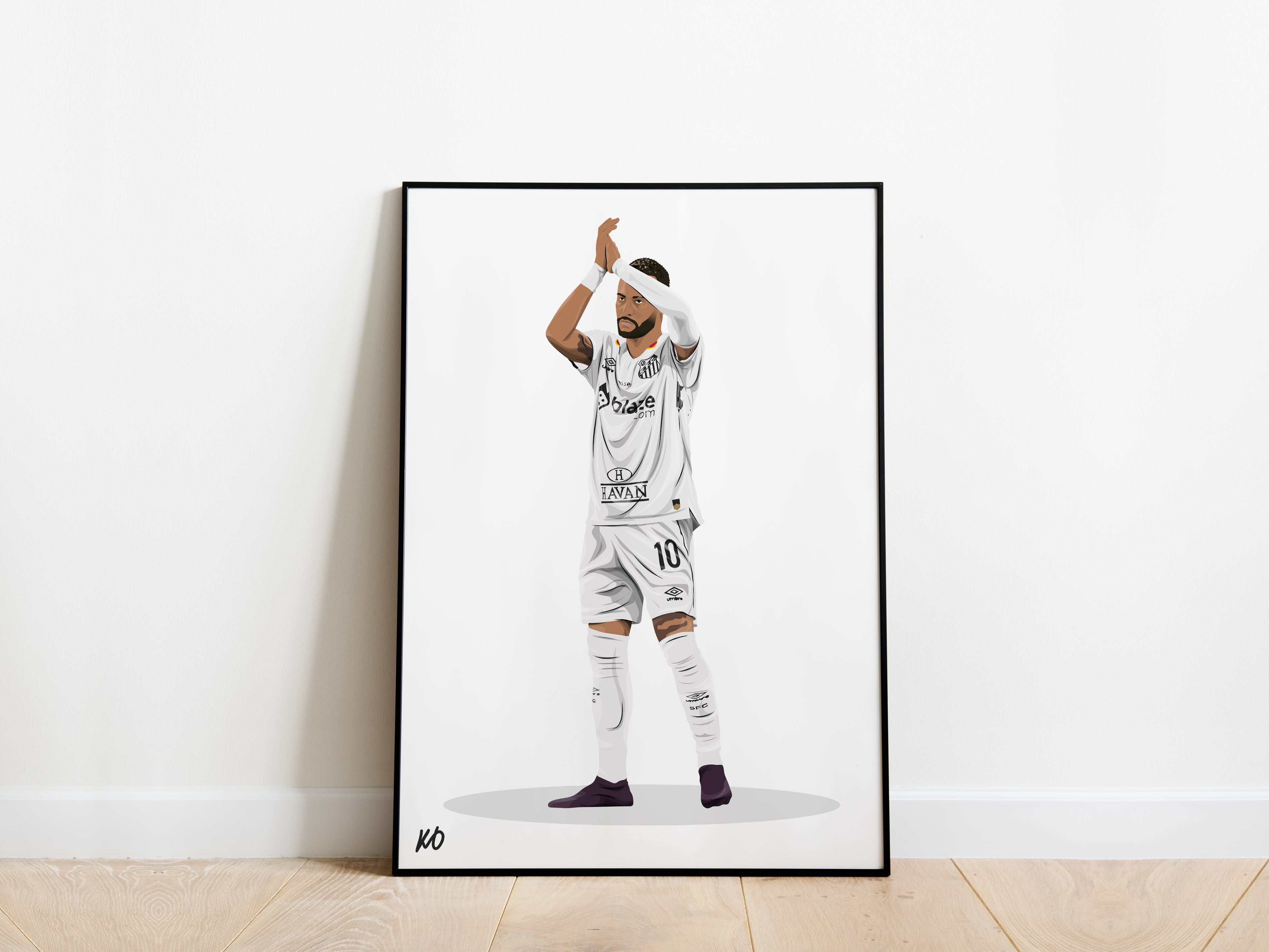 Neymar Jr 24/25 Santos FC Poster - KDDesigns6