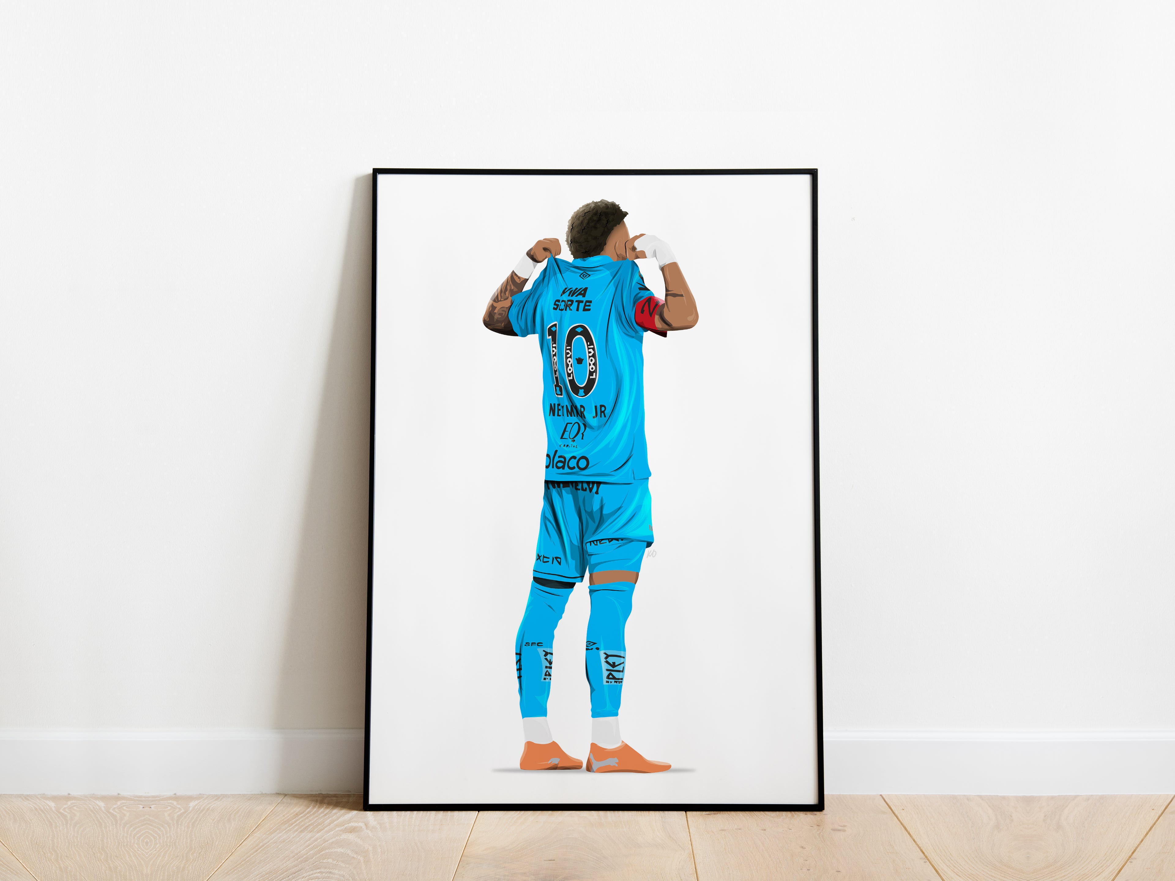Neymar Jr 25/26 Celebration Santos FC Poster - KDDesigns6