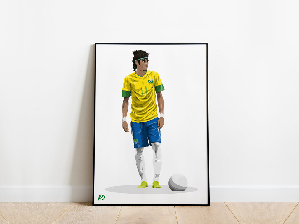 Neymar Jr Brazil Olympics Poster - KDDesigns6