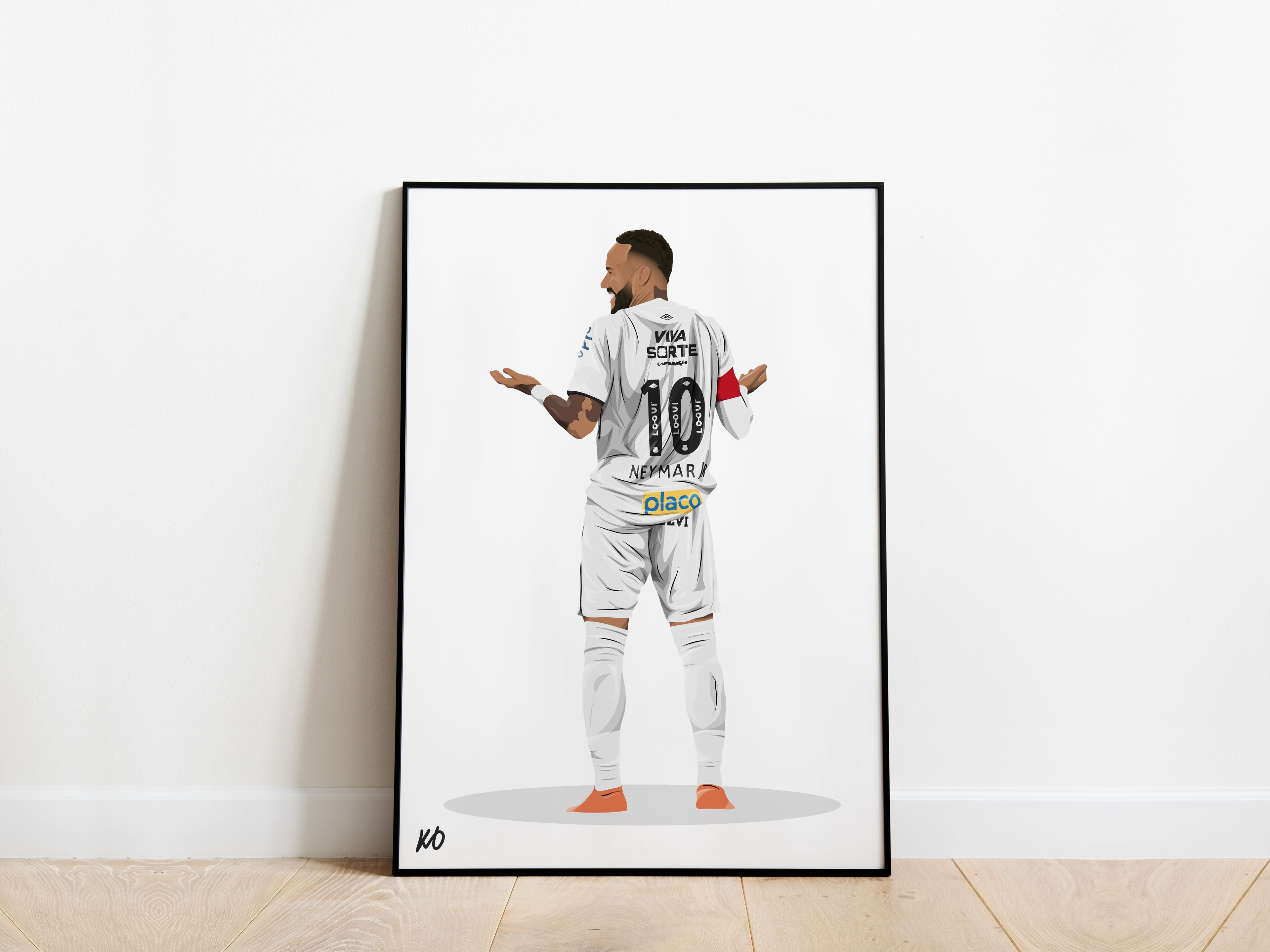 Neymar Jr Celebration Santos FC Poster - KDDesigns6
