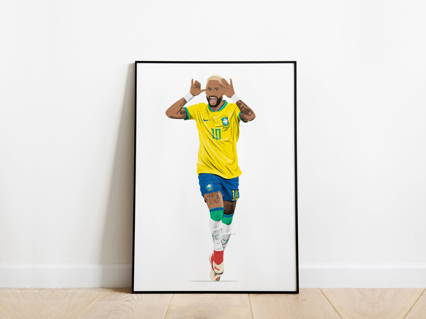 Neymar Jr World Cup Goal Celebration Brazil Poster