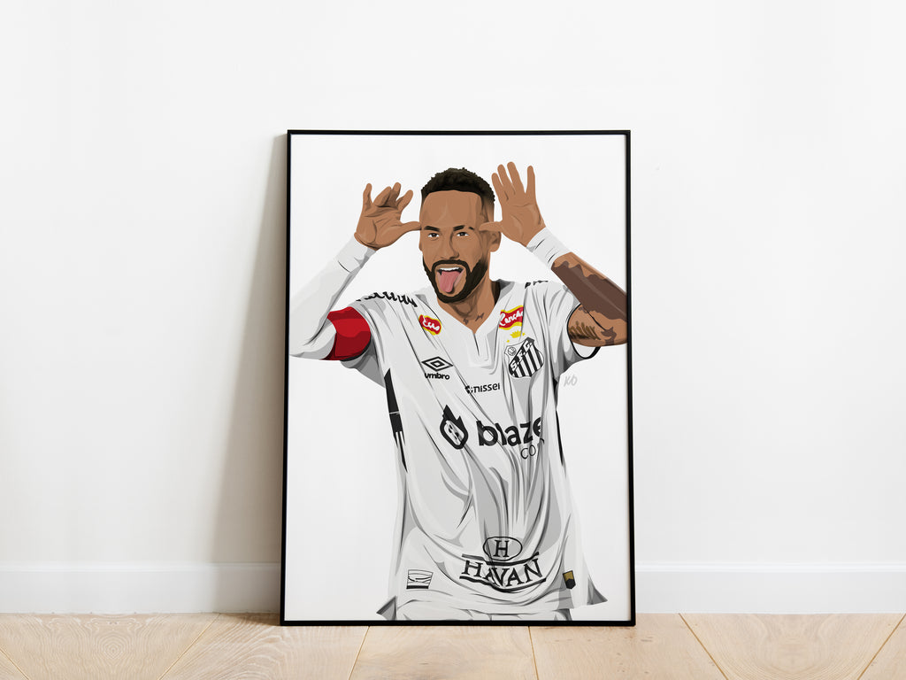 Neymar Jr 24/25 Portrait Santos FC Poster - KDDesigns6