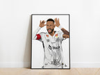 Neymar Jr 24/25 Portrait Santos FC Poster - KDDesigns6