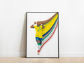 Neymar Jr Pixel Stretch Brazil Poster