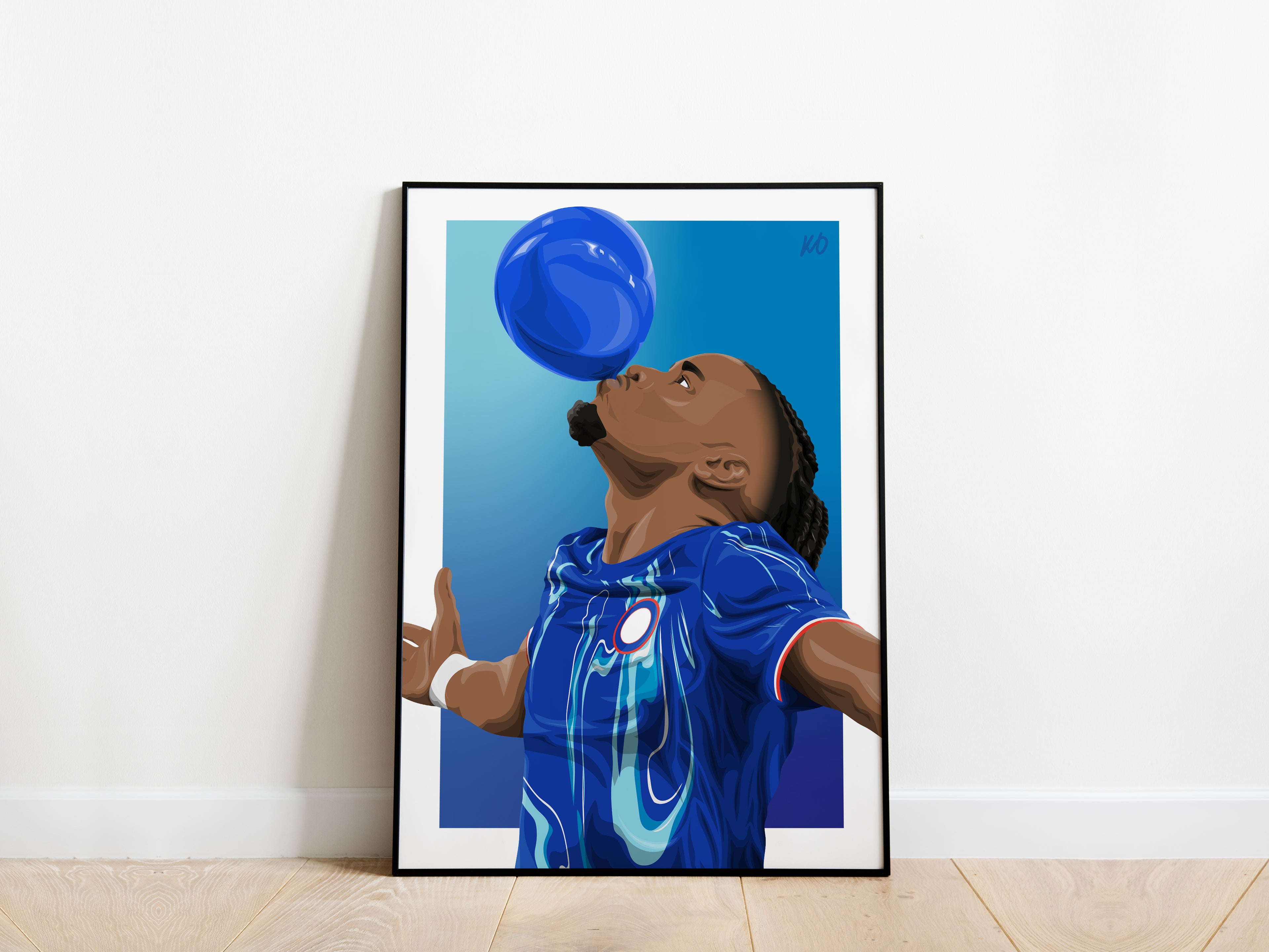 Christopher Nkunku Balloon Celebration Portrait Chelsea Poster - KDDesigns6