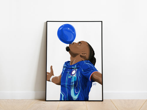 Christopher Nkunku Balloon Celebration Portrait Chelsea Poster - KDDesigns6