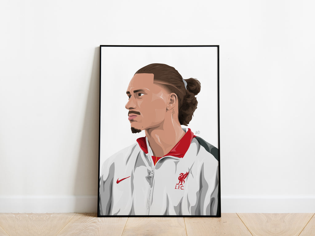 Darwin Nunez Portrait Liverpool Poster - KDDesigns6