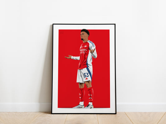 Ethan Nwaneri Celebration Arsenal Poster