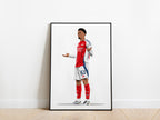 Ethan Nwaneri Celebration Arsenal Poster - KDDesigns6
