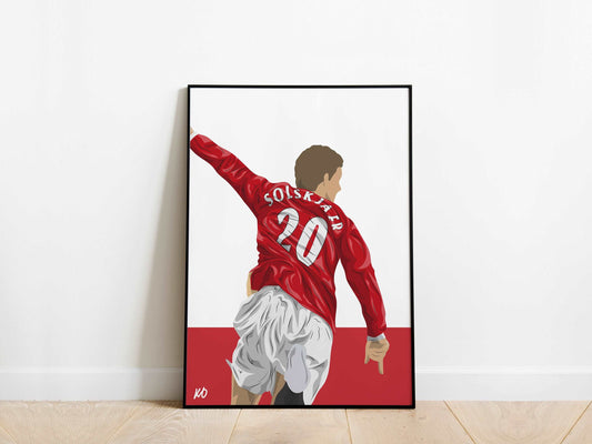 Ole Gunnar Solskjaer Manchester United Poster - KDDesigns6