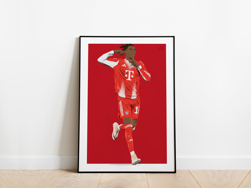 Michael Olise Celebration Bayern Munich Poster