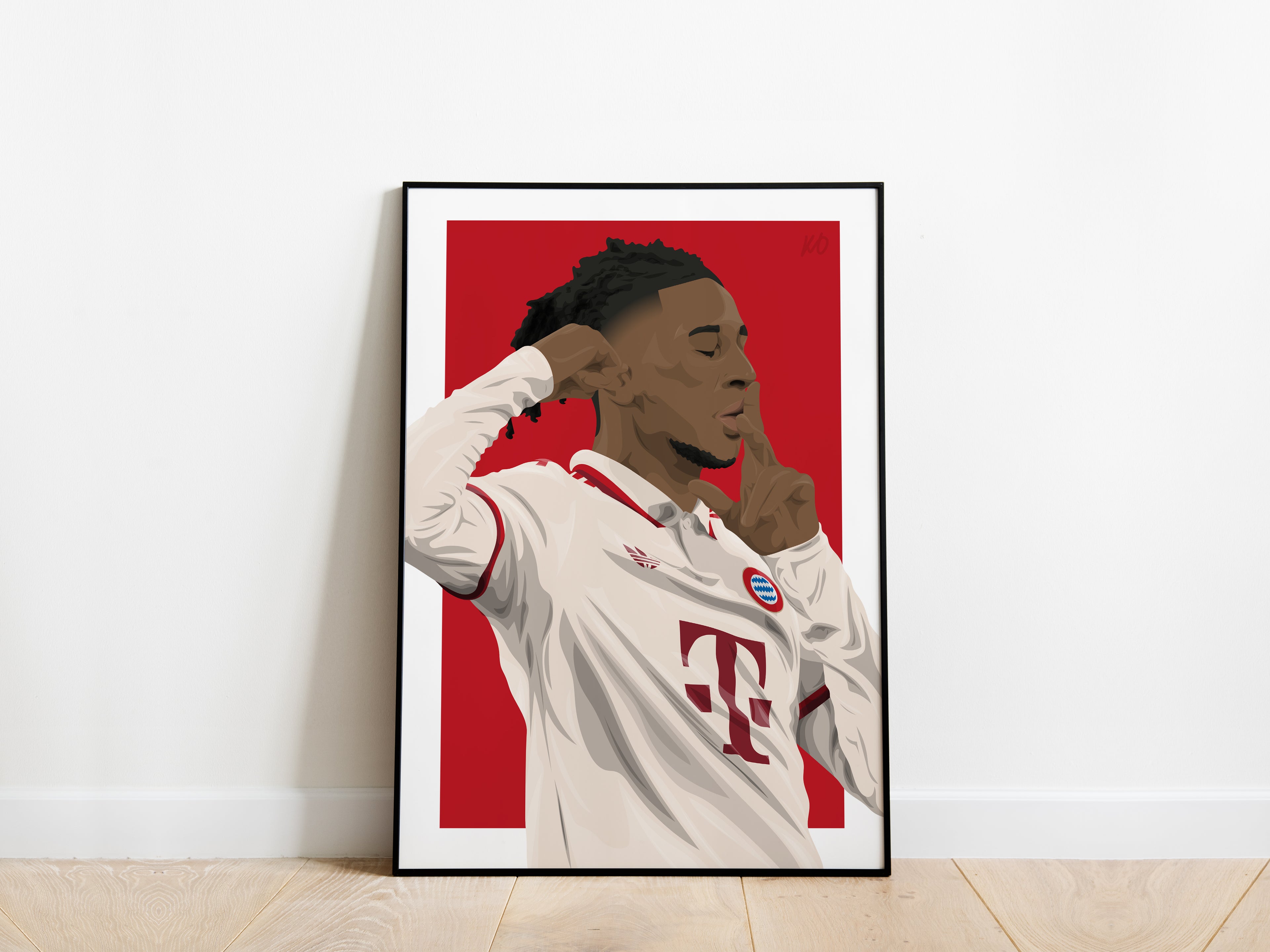Michael Olise Portrait Bayern Munich Poster - KDDesigns6