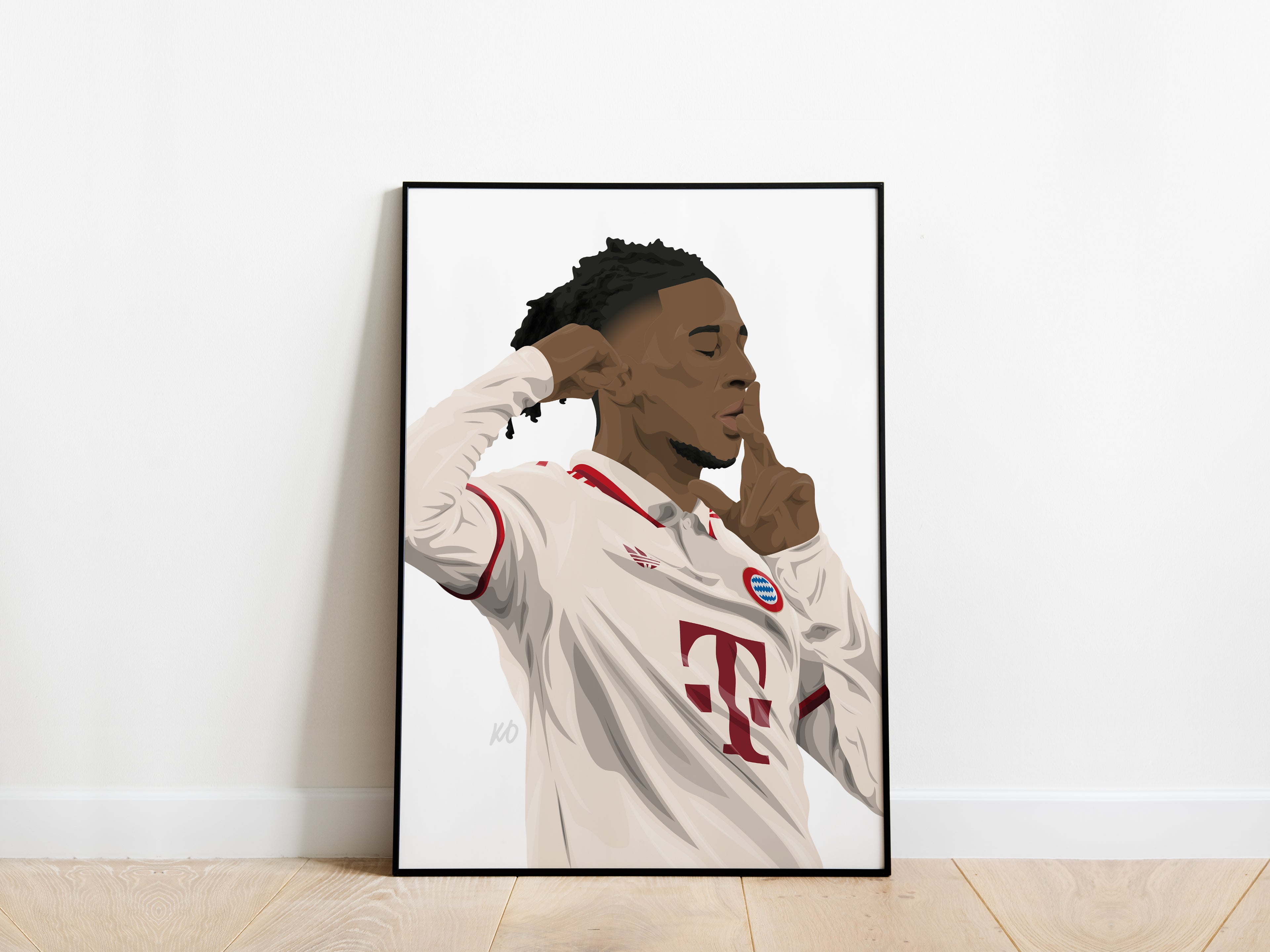Michael Olise Portrait Bayern Munich Poster - KDDesigns6