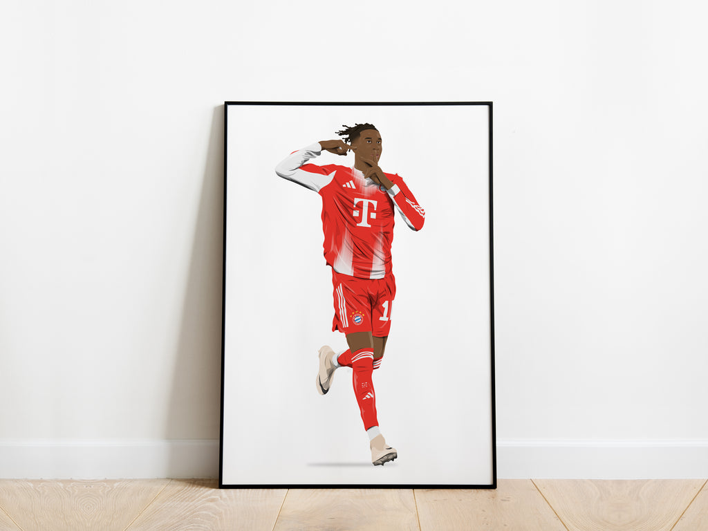 Michael Olise Celebration Bayern Munich Poster