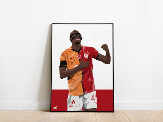 Victor Osimhen Galatasaray Poster