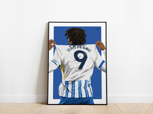 Joao Pedro 9 Brighton Poster