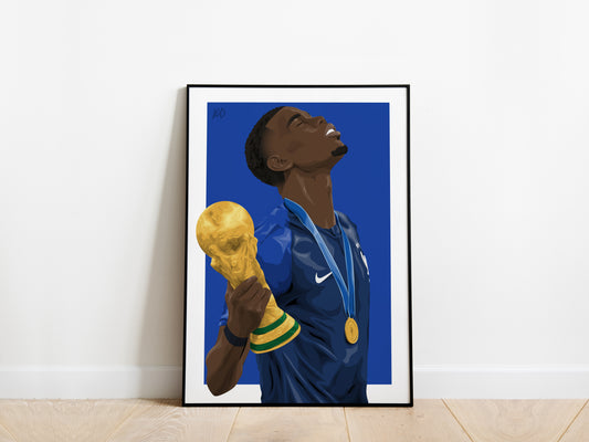 Paul Pogba World Cup France Poster