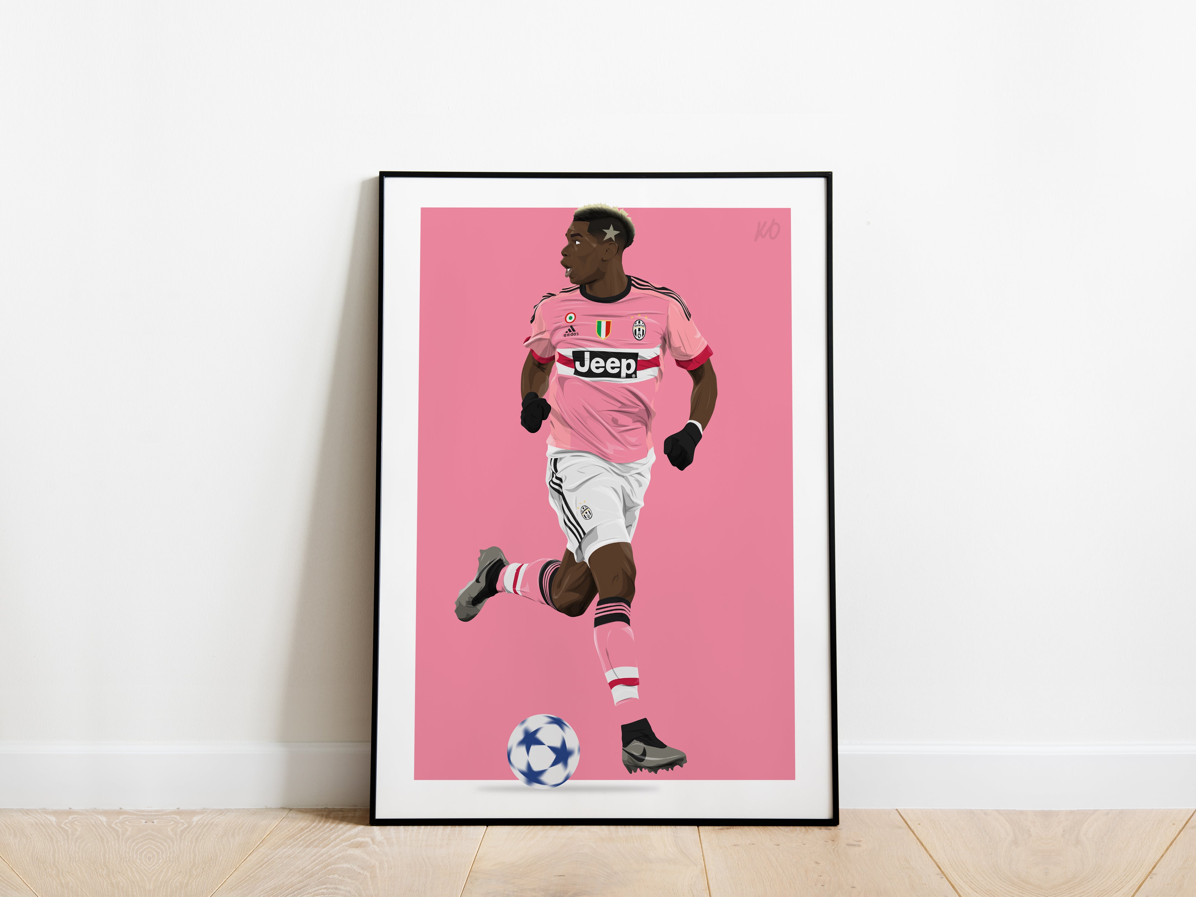 Paul Pogba 2015/16 Away Kit Juventus Poster