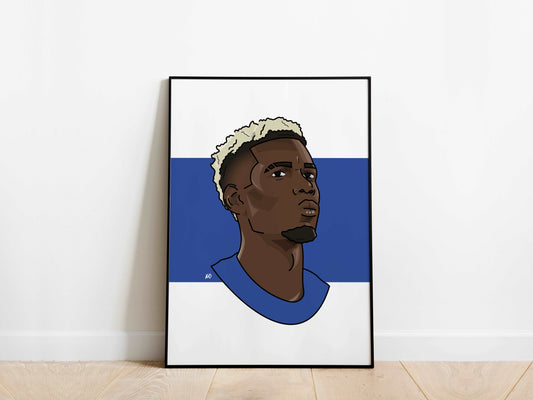 Paul Pogba Portrait France Poster