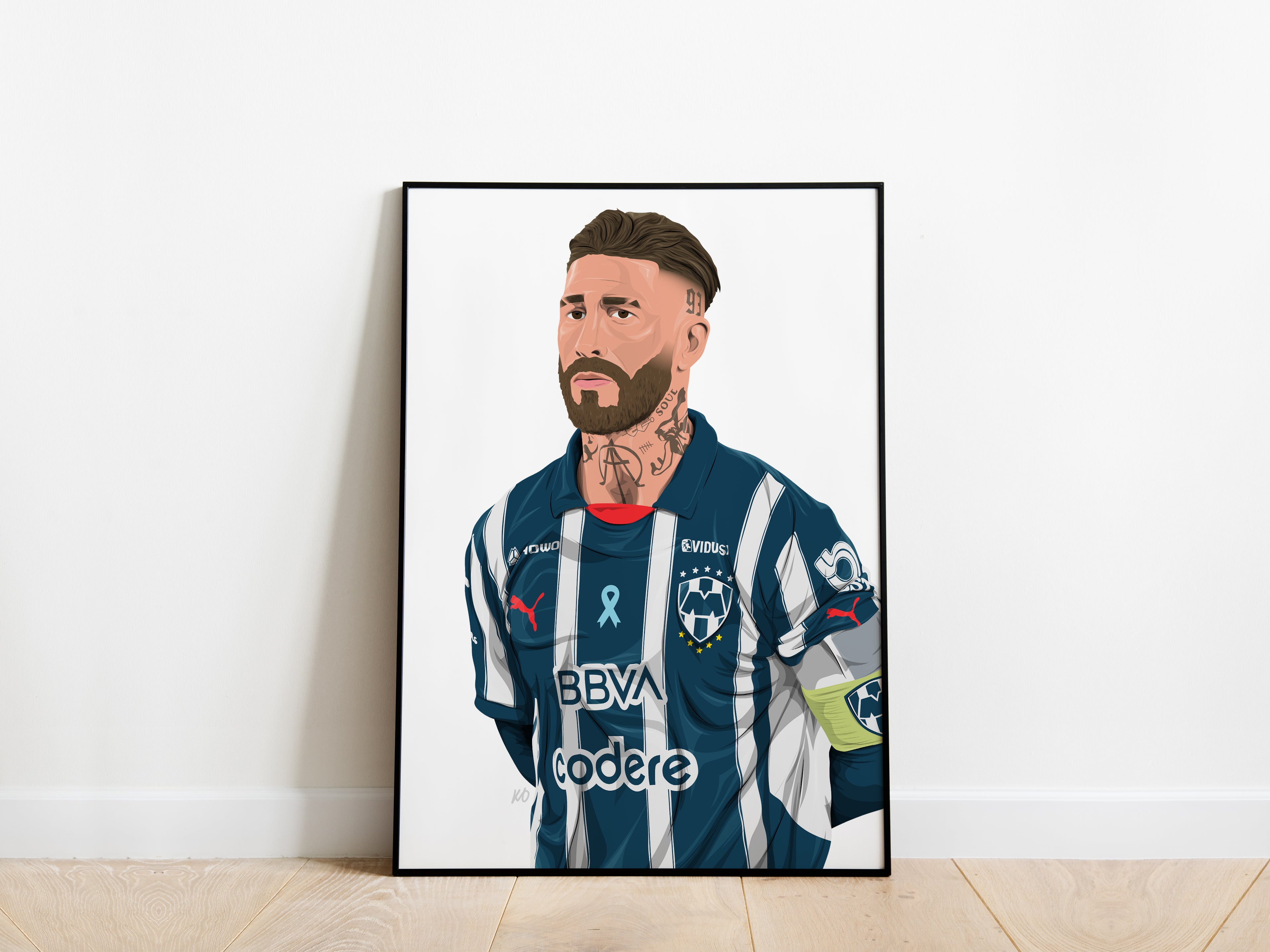 Sergio Ramos CF Monterrey Poster - KDDesigns6