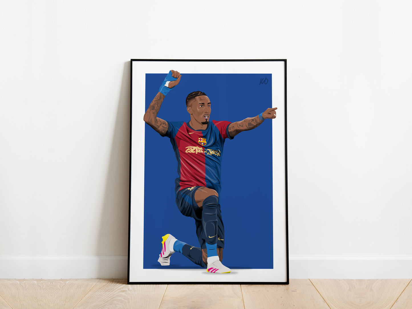 Raphinha El Clasico Celebration Barcelona Poster - KDDesigns6