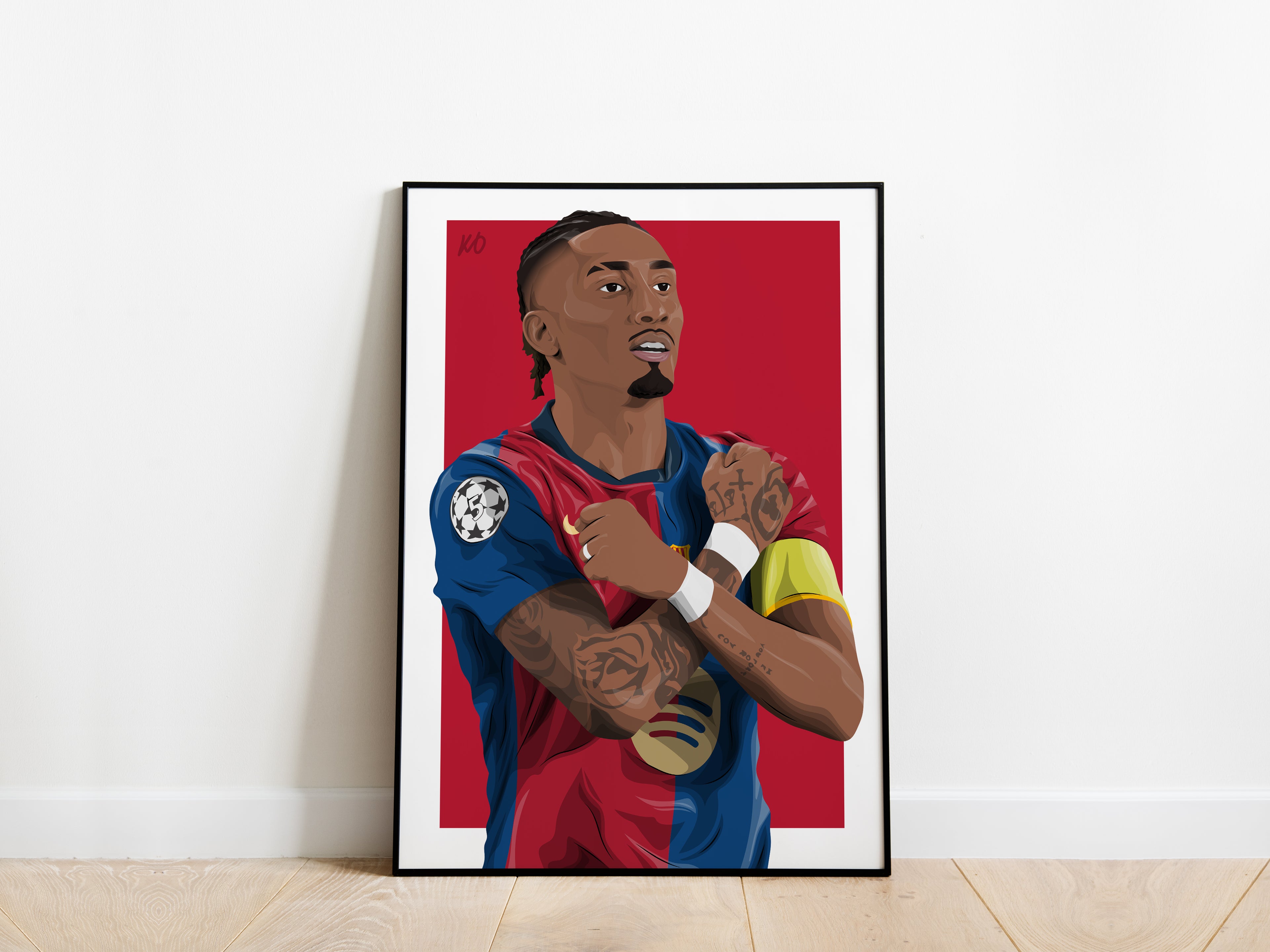 Raphinha Portrait Barcelona Poster - KDDesigns6