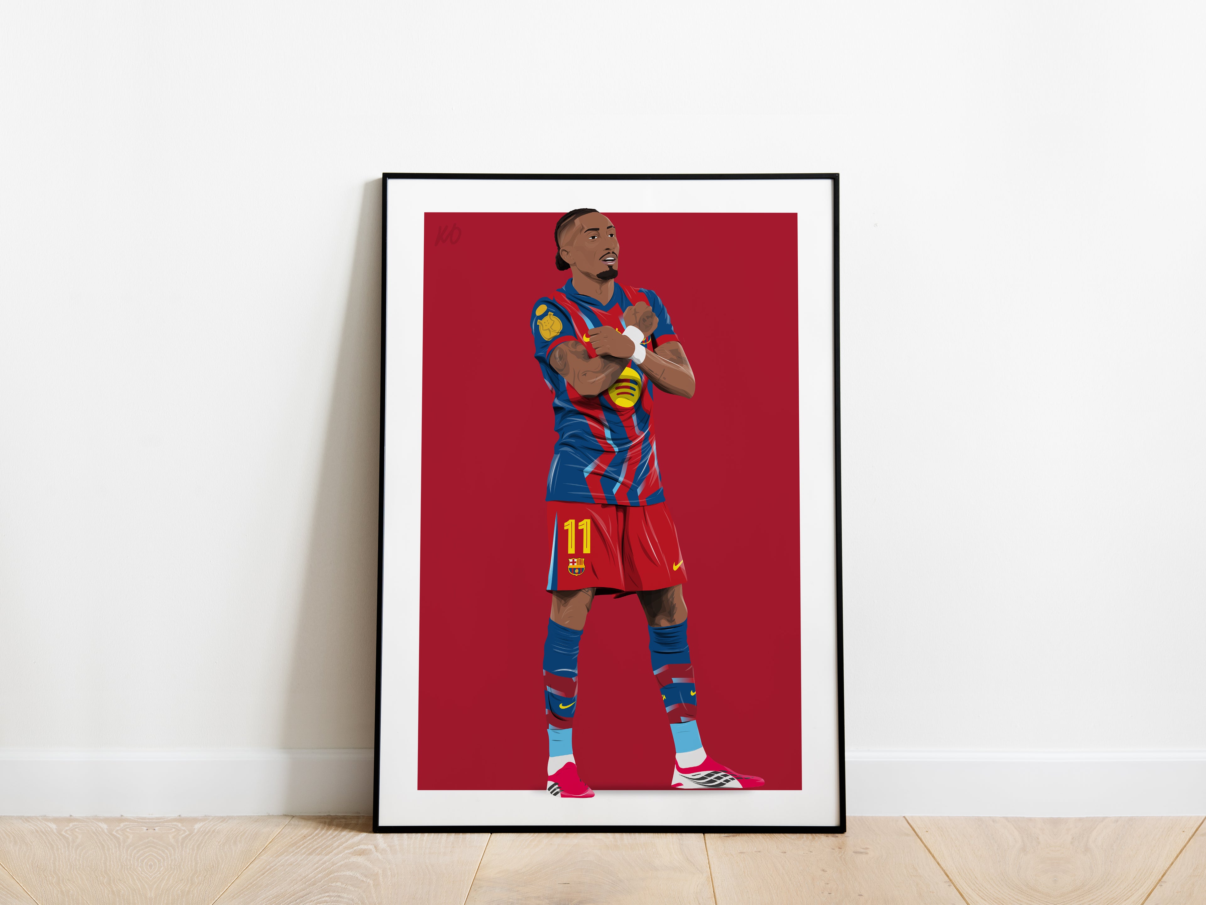 Raphinha Supercopa de Espana Celebration FC Barcelona Poster - KDDesigns6
