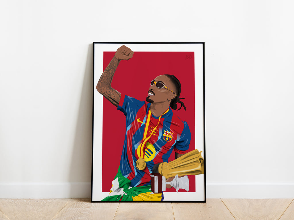 Raphinha 25/26 Supercopa de Espana Trophy FC Barcelona Poster - KDDesigns6