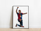 Raphinha Celebration Barcelona Poster - KDDesigns6