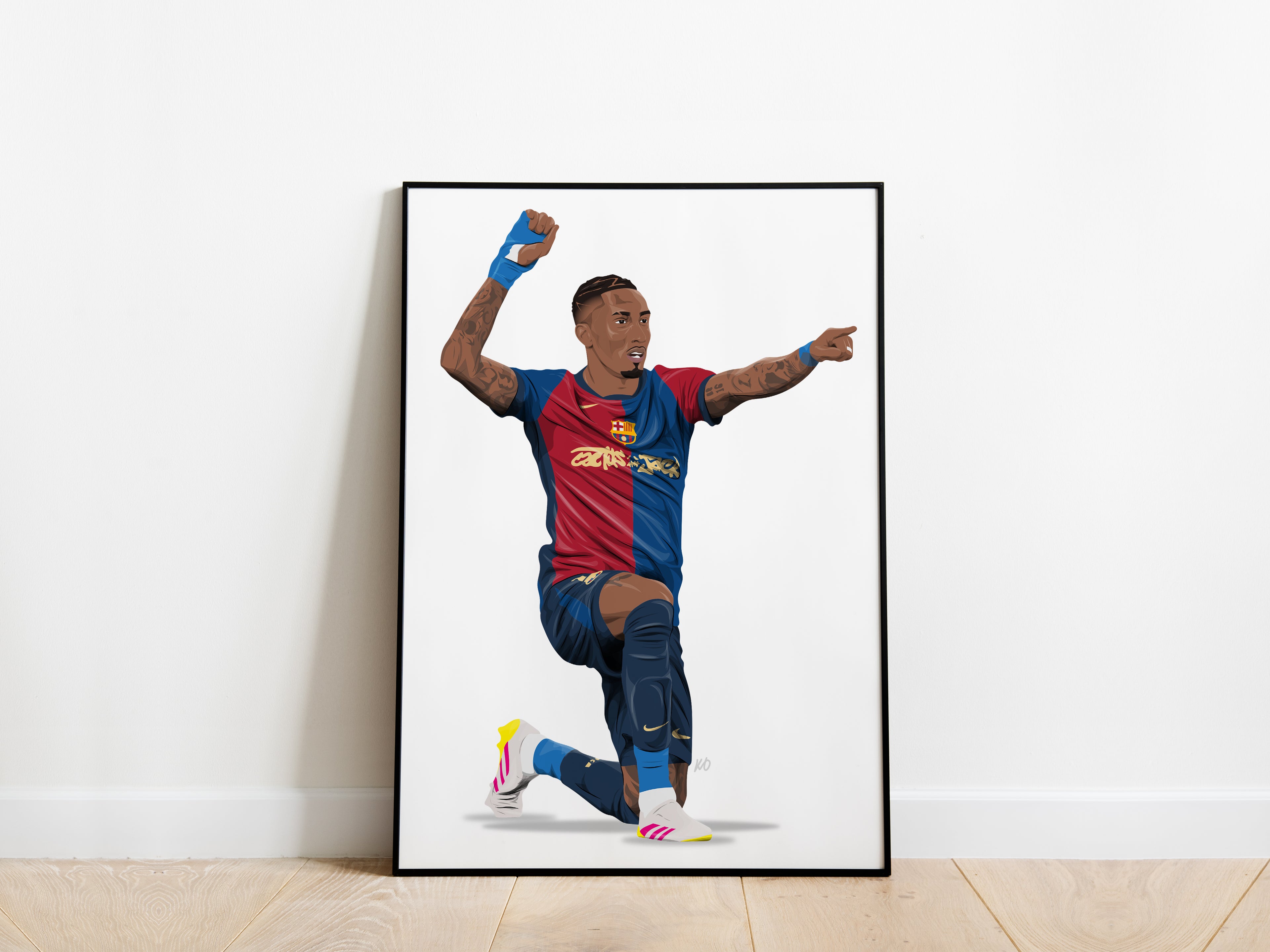 Raphinha El Clasico Celebration Barcelona Poster - KDDesigns6