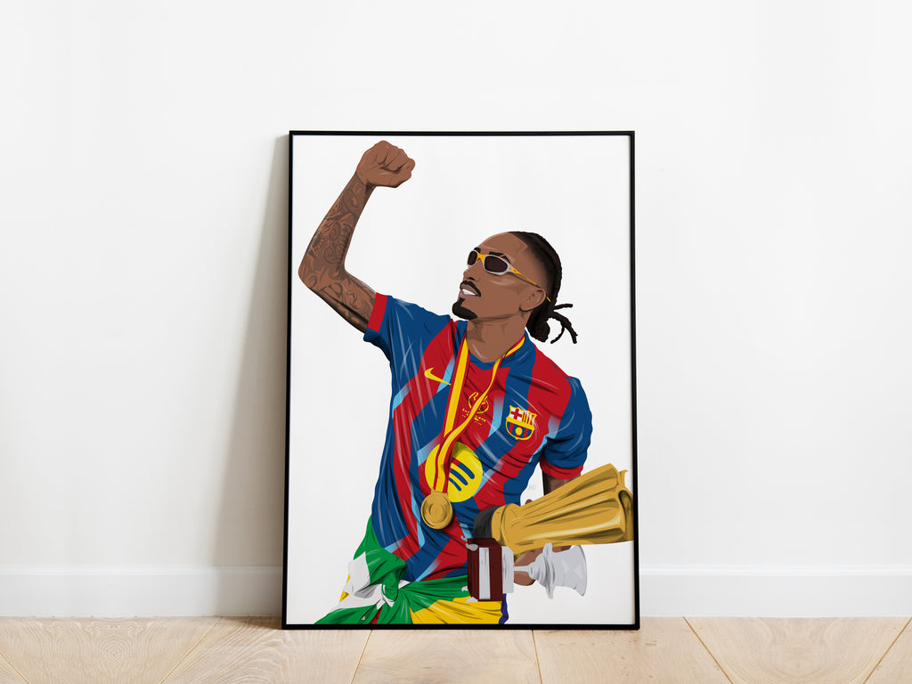 Raphinha 25/26 Supercopa de Espana Trophy FC Barcelona Poster - KDDesigns6