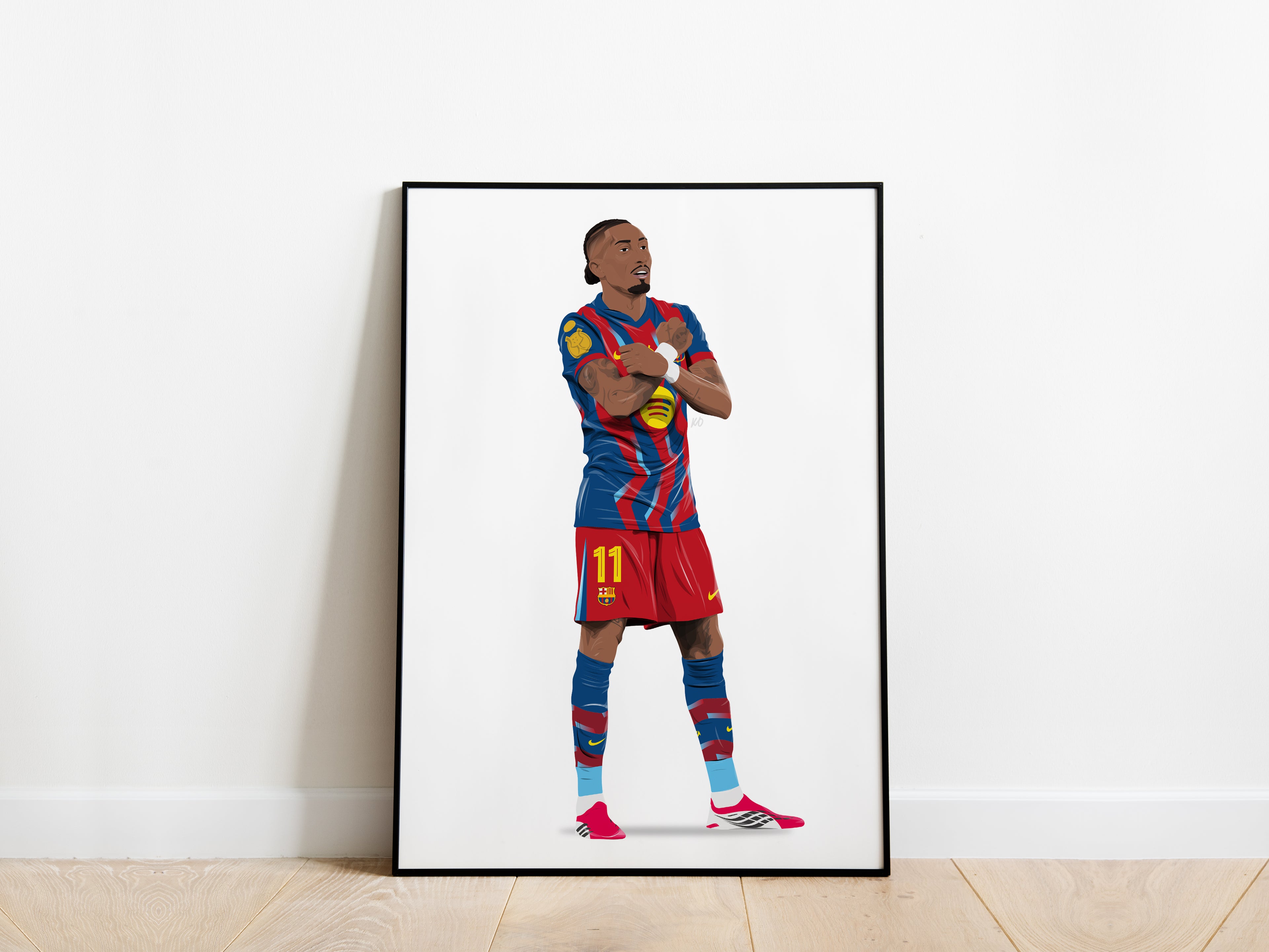 Raphinha Supercopa de Espana Celebration FC Barcelona Poster - KDDesigns6