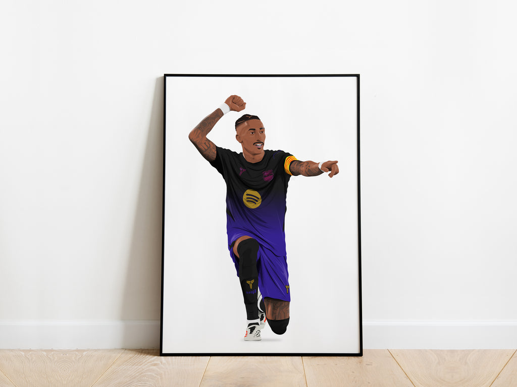 Raphinha Celebration 26/27 FC Barcelona Poster
