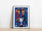 Lamine Yamal, Raphinha Copa Del Rey Trophy Barcelona Poster - KDDesigns6