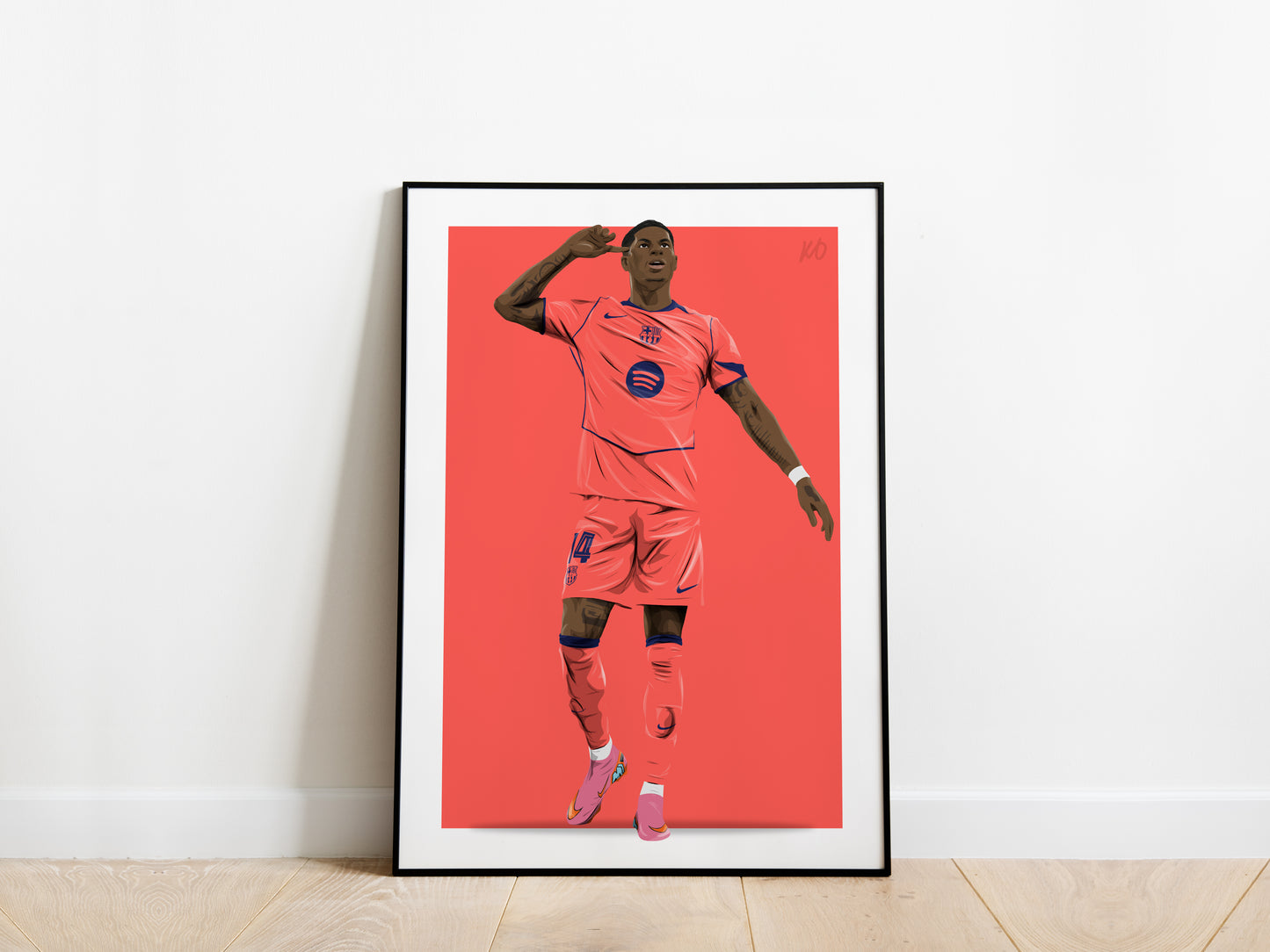 Marcus Rashford Celebration Barcelona Poster