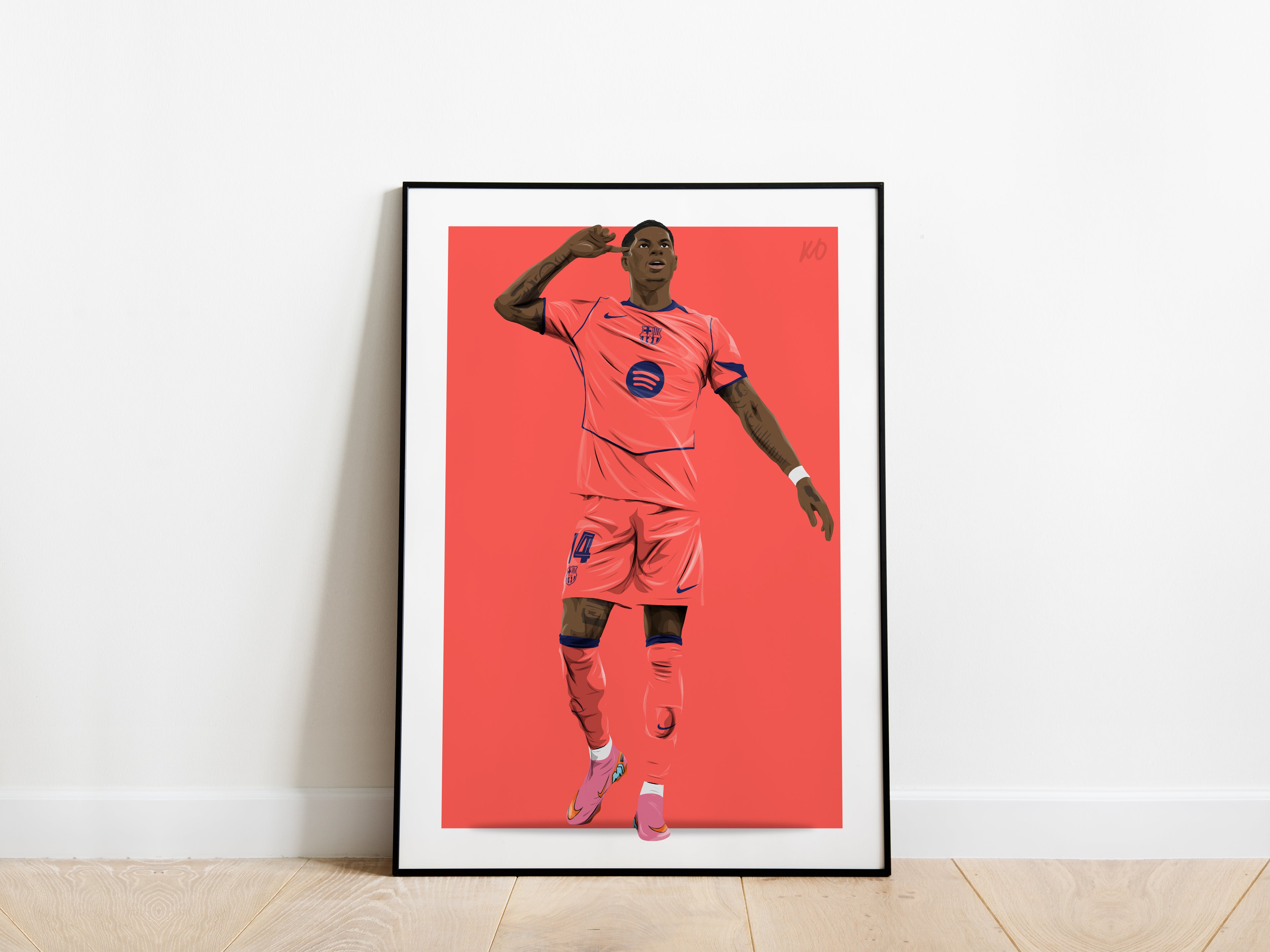 Marcus Rashford Celebration Barcelona Poster - KDDesigns6