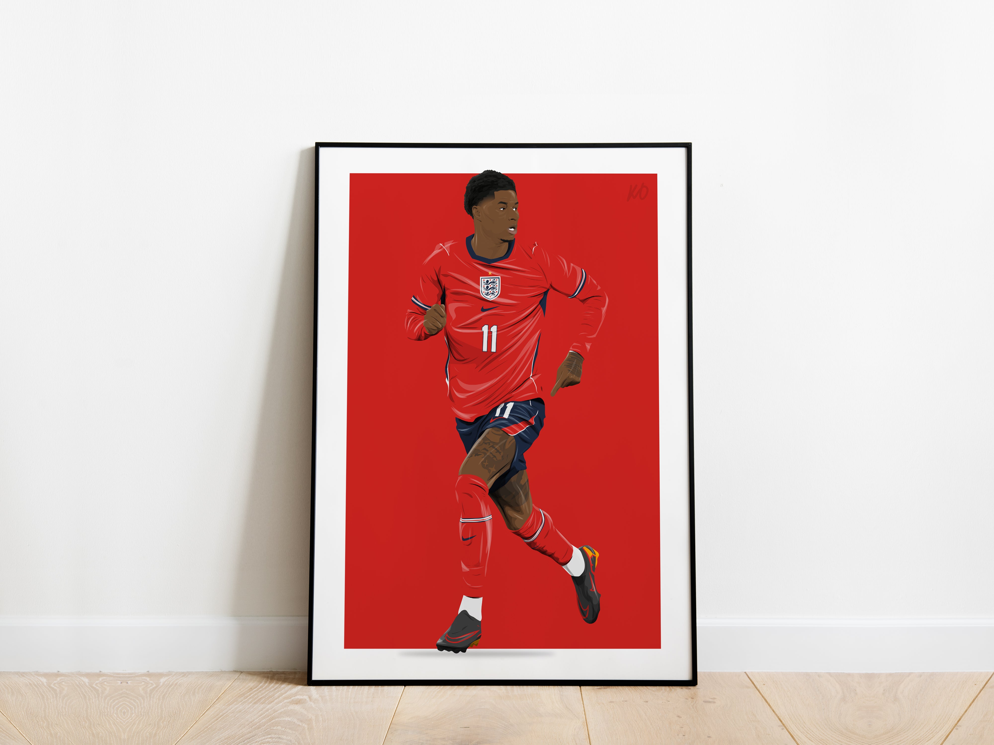 Marcus Rashford 2026 Away Kit England Poster – KDDesigns6