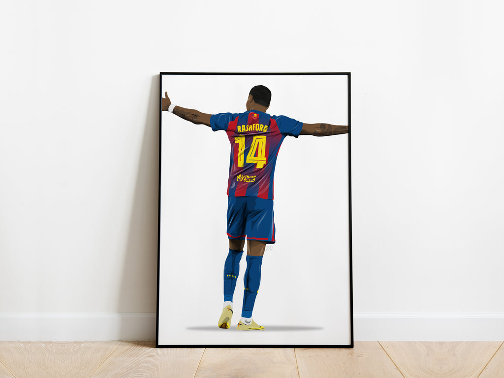 Marcus Rashford 25/26 FC Barcelona Poster - KDDesigns6