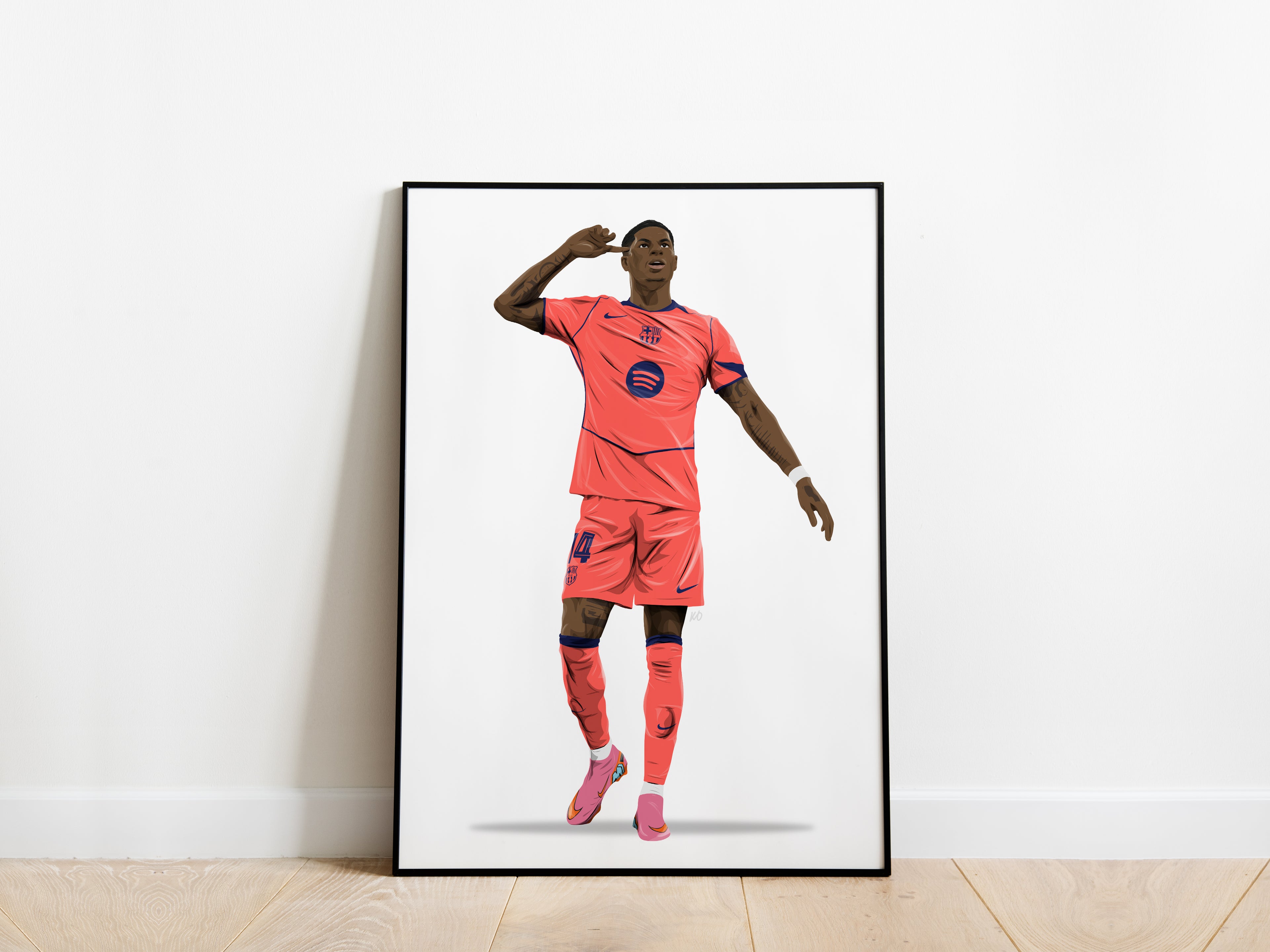 Marcus Rashford Celebration Barcelona Poster - KDDesigns6