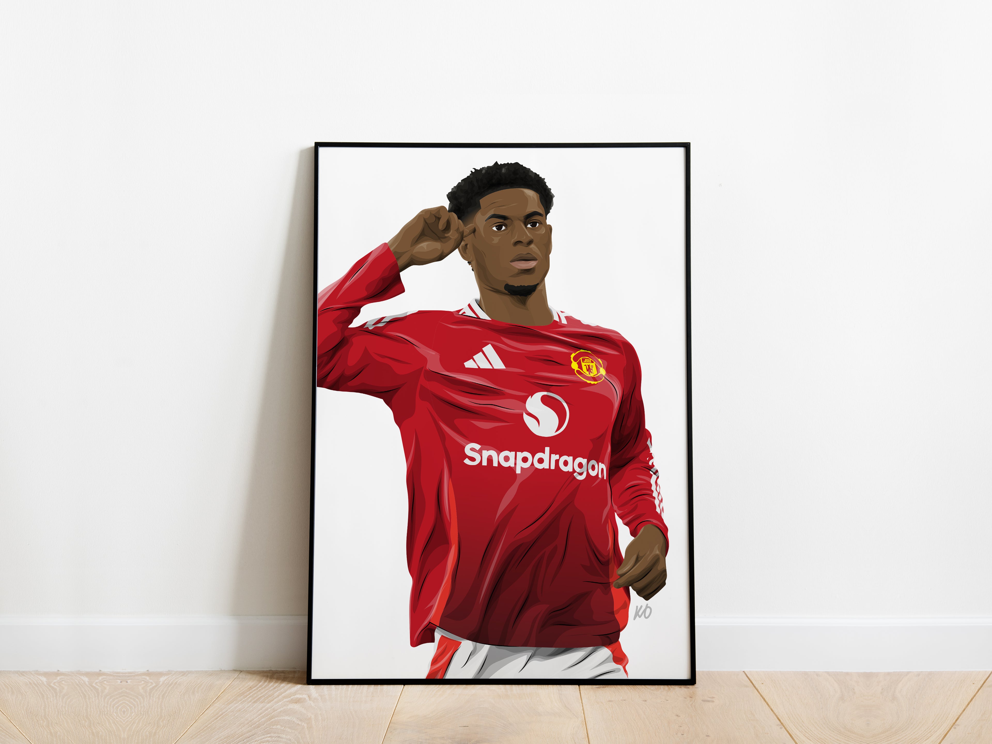 Marcus Rashford Celebration Portrait Manchester United Poster - KDDesigns6