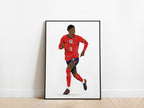 Marcus Rashford 2026 Away Kit England Poster