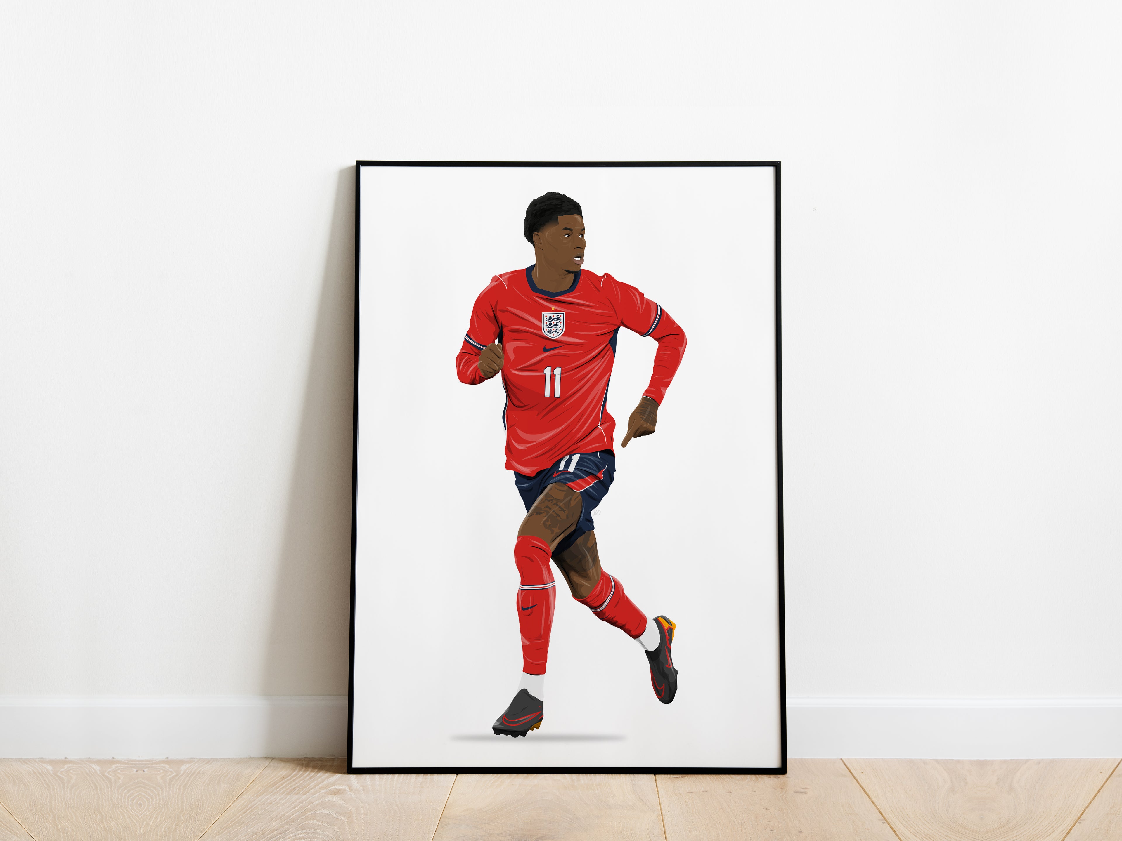 Marcus Rashford 2026 Away Kit England Poster
