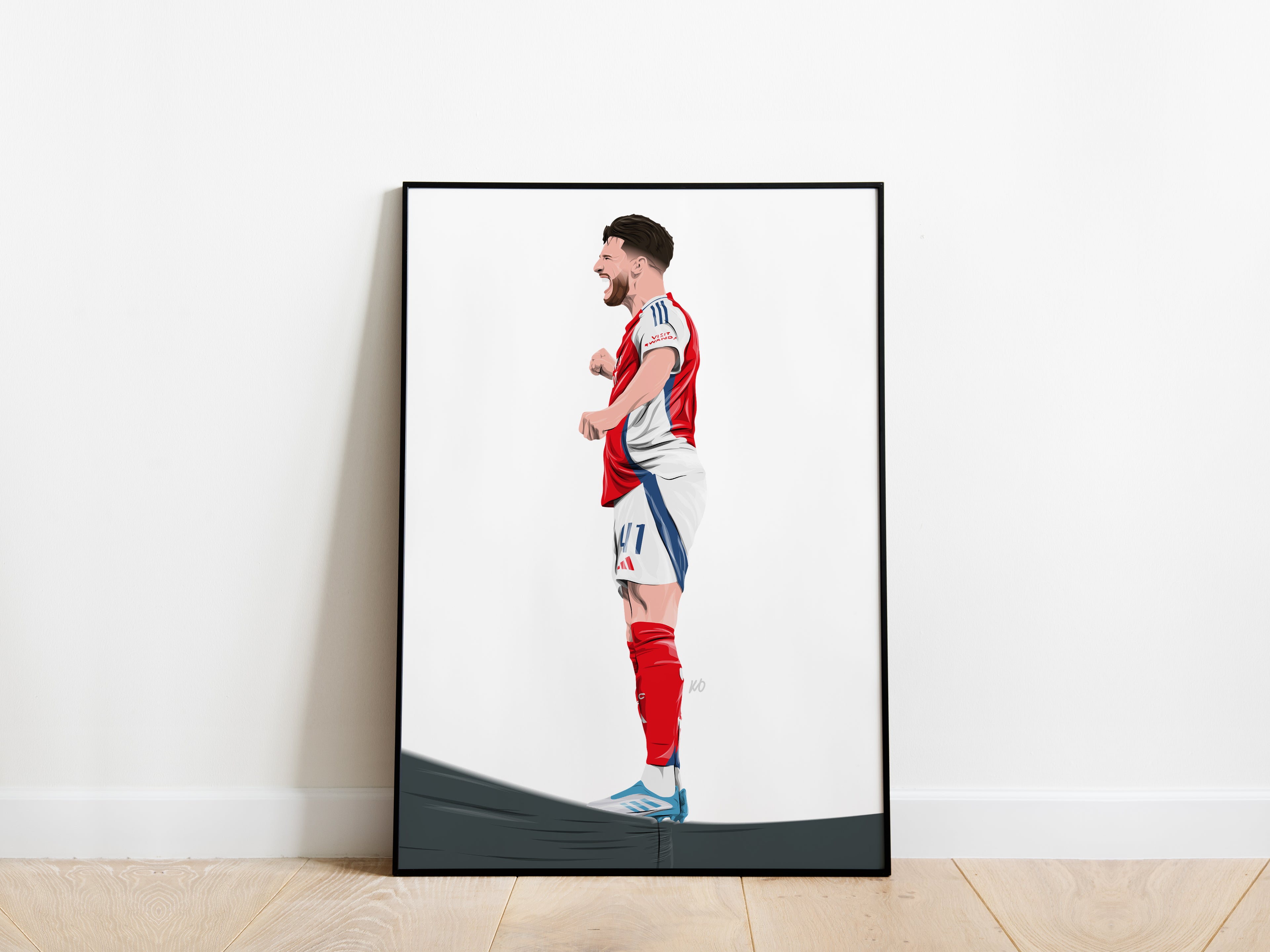 Declan Rice Champions League Celebration Arsenal Poster - KDDesigns6