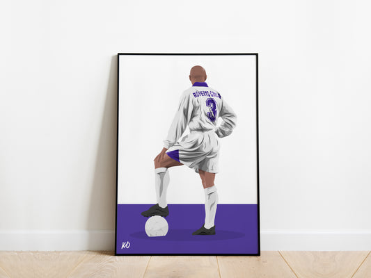 Roberto Carlos Real Madrid Poster