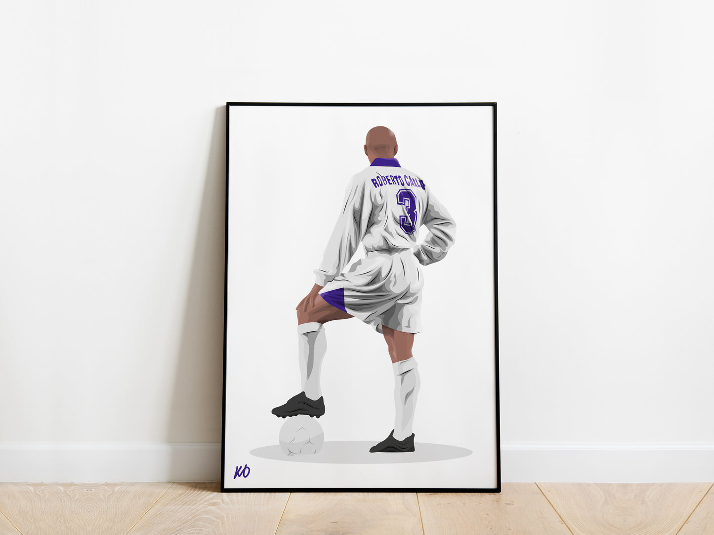 Roberto Carlos Real Madrid Poster