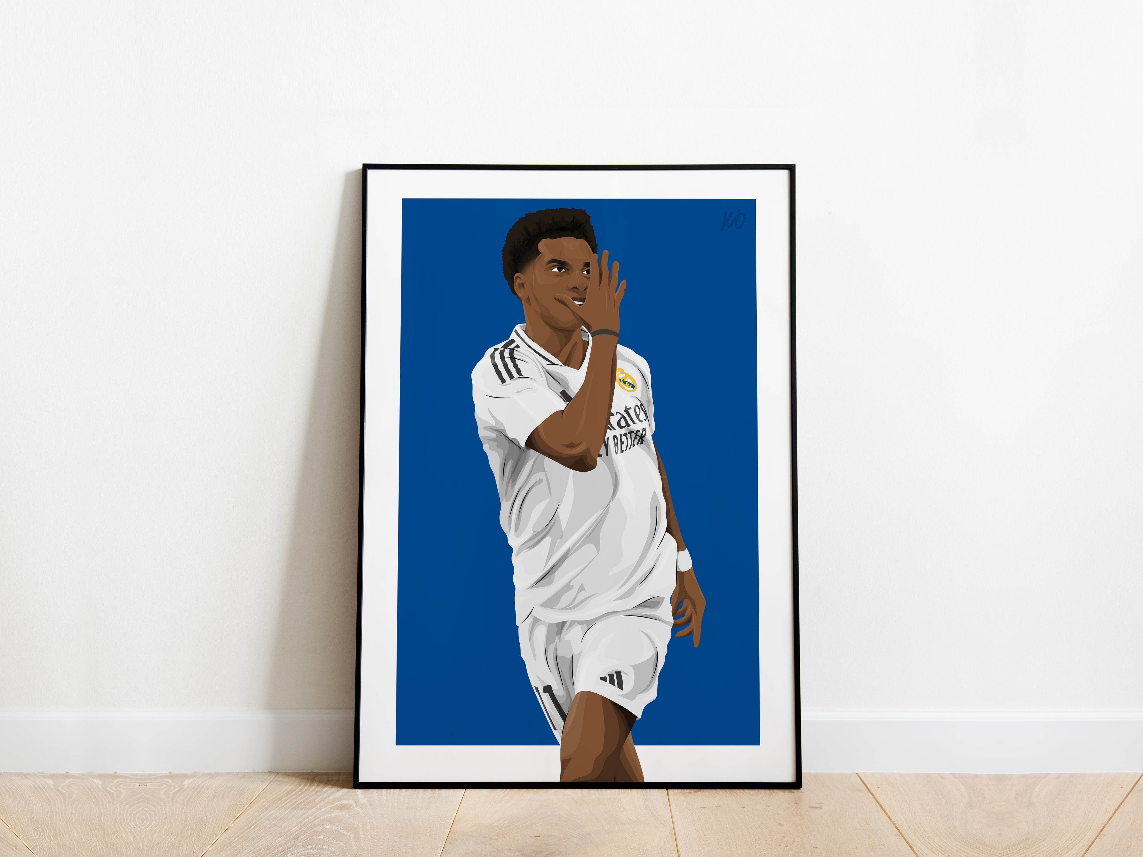 Rodrygo Portrait Real Madrid Poster - KDDesigns6