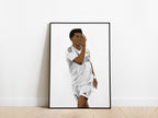 Rodrygo Portrait Real Madrid Poster - KDDesigns6