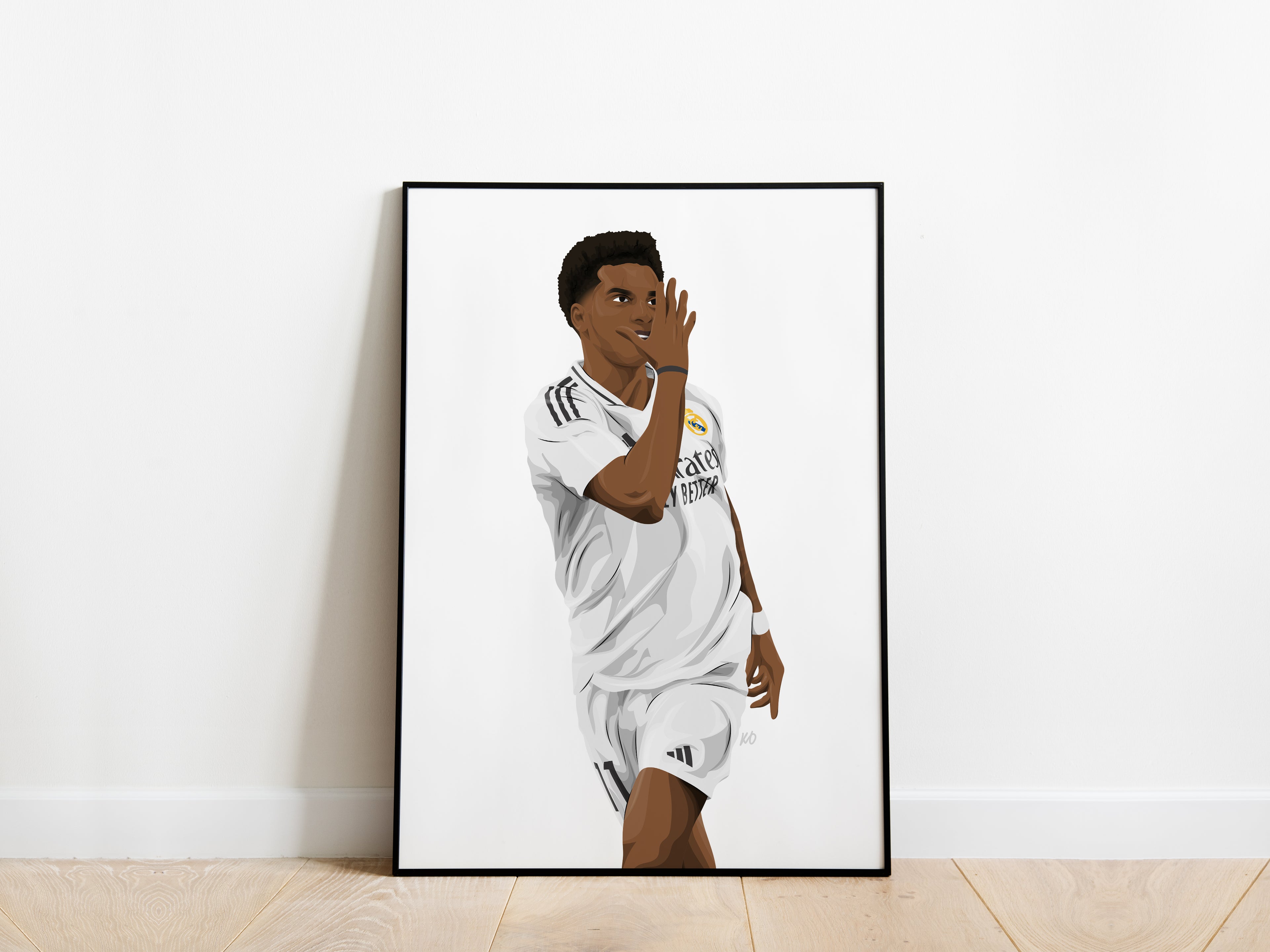 Rodrygo Portrait Real Madrid Poster - KDDesigns6