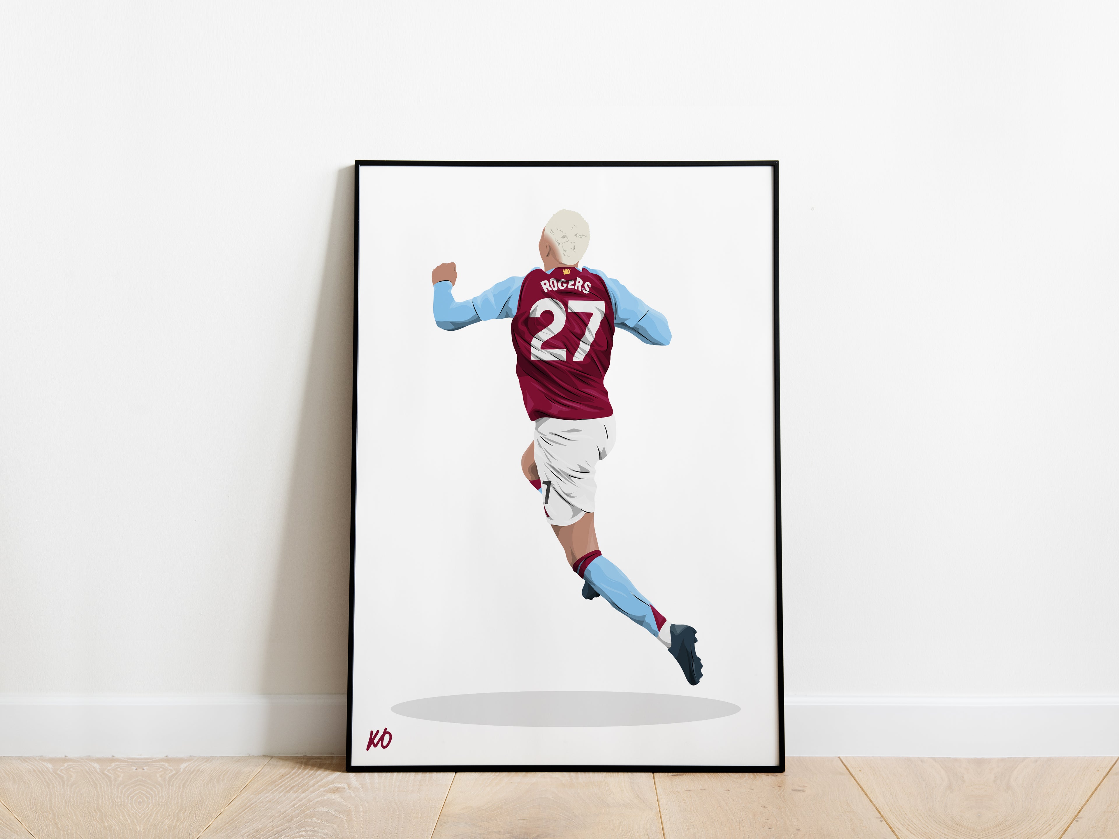 Morgan Rogers Aston Villa Poster - KDDesigns6